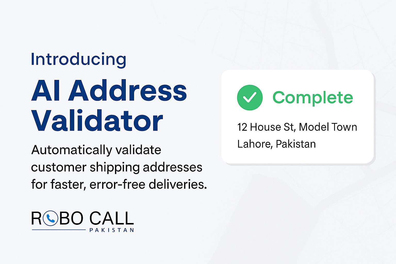 ai address validator by Robo Call Pakistan Shopify App